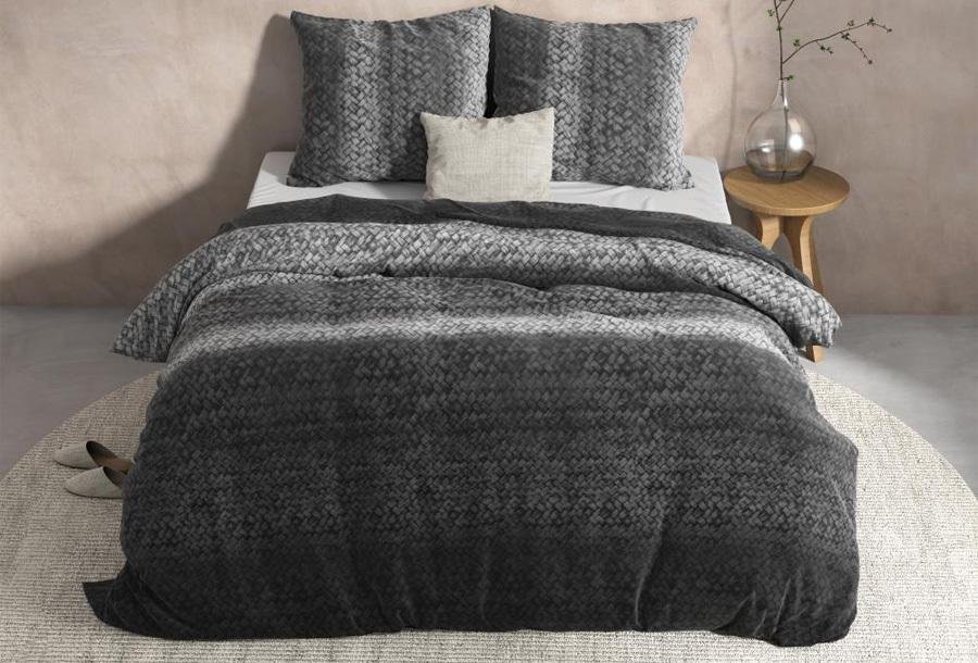 Flanellen dekbedovertrek van Dreamhouse Maat 240 x 220 cm - Gradient knits - Aanbiedingen Kortingen NL