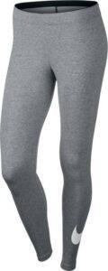Nike Sportswear Legging Club Logo2 - Dk Grey Heather/White/White - Legging Dames - Maat L