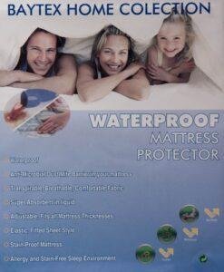 Waterdichte matras beschermer 1 persoons uitvoering.