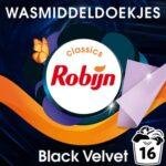 Robijn Classics Wasmiddeldoekjes Black Velvet 16 wasstrips Aanbieding bij Jumbo | 2 verpakkingen