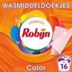 Robijn Classics Wasmiddeldoekjes Color 16 wasstrips Aanbieding bij Jumbo | 2 verpakkingen