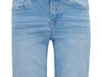 Short Regular Waist Straight Leg Jeans Blauw