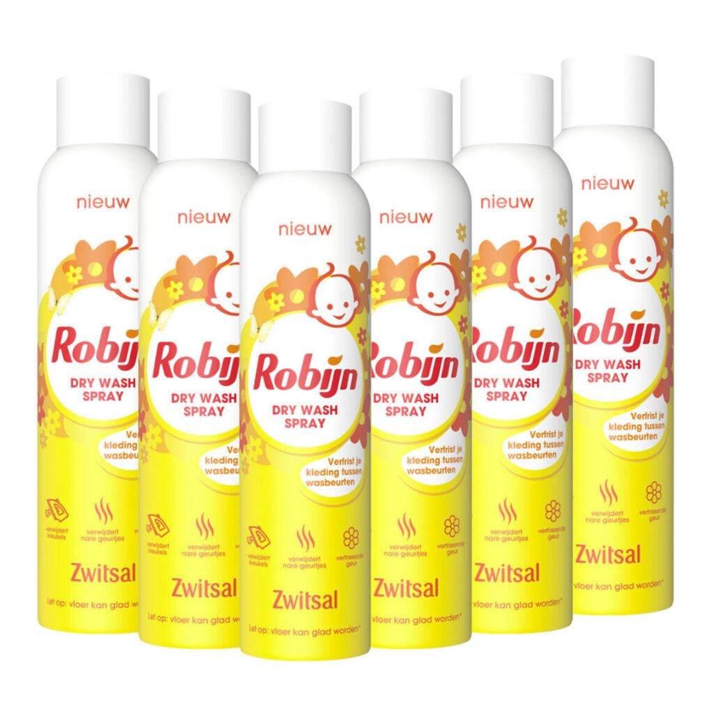 Zwitsal - Robijn Dry Wash Spray - Kleding Opfrisser - 6 x 200ml - Voordeelverpakking