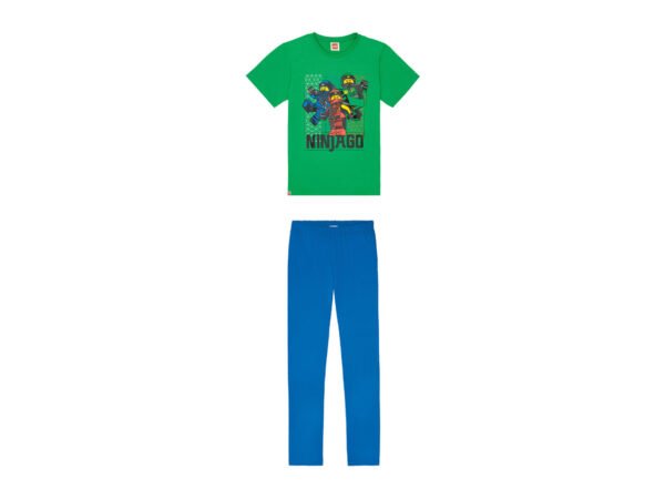 LEGO Peuter pyjama, met ronde hals en katoen (Ninjago Groen/Blauw, 134-140)