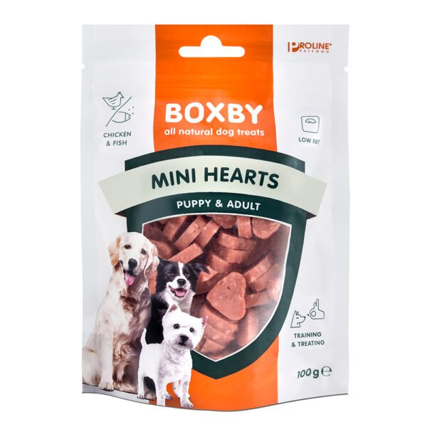 10% Korting! 2x Boxby snacks voor honden - Puppy Snacks Mini Hearts (2x100 g)