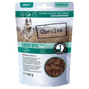 100g Chewies Lucky Bits Adult Strauß Hundesnacks