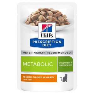 Hill's Prescription Metabolic Weight Management nat kattenvoer maaltijdzakje multipack 1 doos (12 x 85 g)