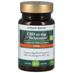 Holland & Barrett CBD 20mg + Melatonine Sterk - 30 capsules