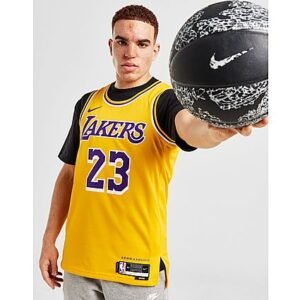 Nike Dri-FIT Swingman NBA-jersey voor heren LeBron James Los Angeles Lakers City Edition 2023/24 - Yellow- Heren, Yellow