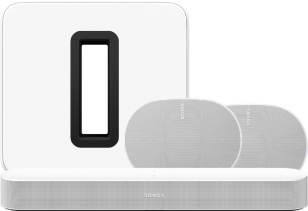 Sonos Beam Gen2 Wit + 2x Era 300 Wit + Sub G3 Wit