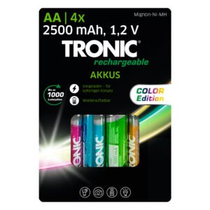 TRONIC Batterijen Ni-MH Ready 2 Use Color 4-delig (AA)