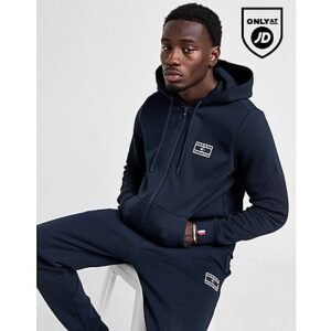 Tommy Hilfiger Badge Full Zip Hoodie - Navy- Heren, Navy