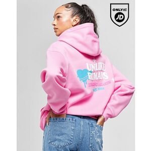 Unlike Humans Heartbreaker Overhead Hoodie - Pink- Dames, Pink