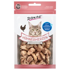 Voordeelpakket: 2x15g Dokas Kippenhartjes Gevriesdroogde Kattensnacks