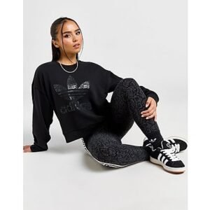 adidas Originals Snake Infill Crew Sweatshirt - Black- Dames, Black