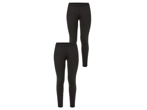 esmara 2 paar dames leggings (XS (32/34), Zwart)