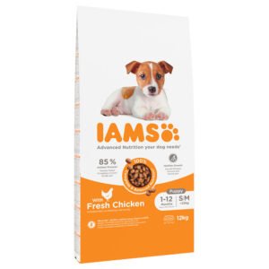 10 + 2 kg gratis! 12 kg IAMS Hondenvoer - 12 kg Kip Hondenvoer