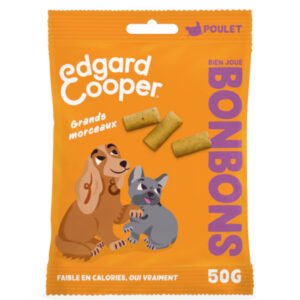 3x50g Edgard & Cooper Hondensnacks Dog Bites Large Kip