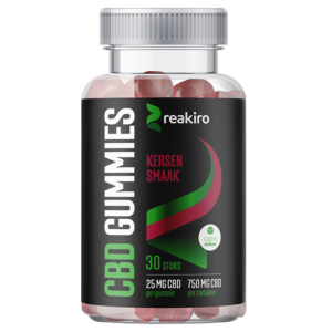 Reakiro CBD Gummies Cherry 25MG CBD (30 gummies)