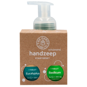 The Green Lab Handzeep Eucalyptus & Basilicum Giftset - Fles + 2 tabletten voor 250ml