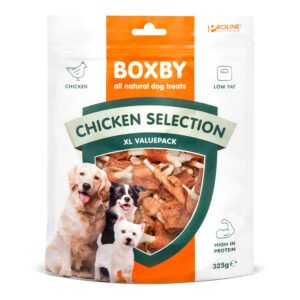 10% Korting! 2x Boxby snacks voor honden - Kip Selectie (2x325g)