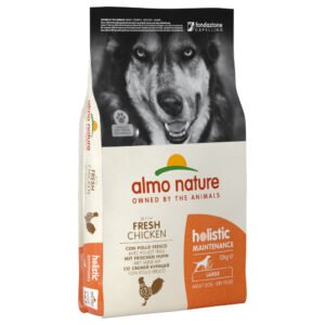 11 kg + 1 kg gratis! 12 kg Almo Nature hondenvoer - Adult Kip & Rijst Large