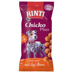 12x70g RINTI Chicko Plus Superfoods & Gojibessen Hond