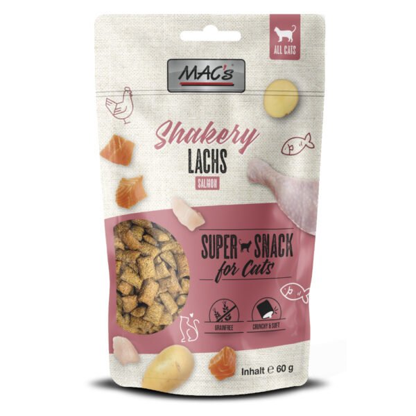 3x 60g MAC's Cat Shakery Snack Zalm