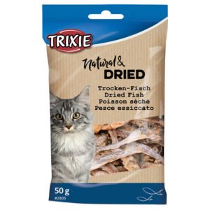 4x 50g Trixie Gedroogde Vis Voor Katten Kattensnacks