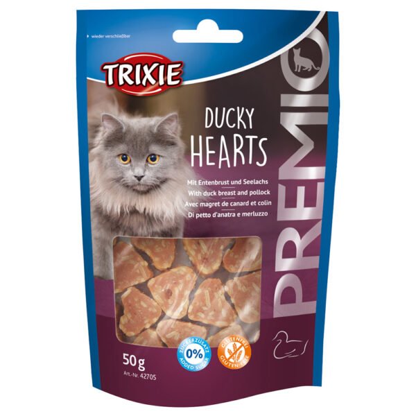 50g Trixie PREMIO Ducky Hartjes Kattensnacks