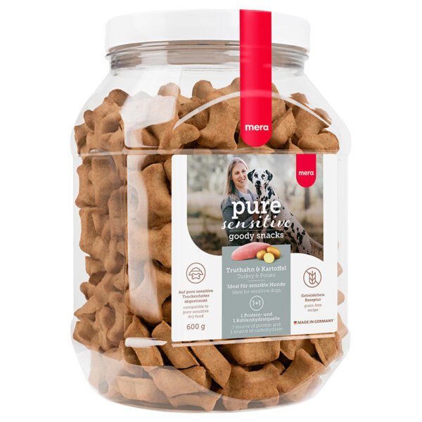 600g Kalkoen & Aardappel MERA pure Sensitive Goody Hondensnacks