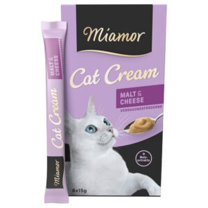 6x15g Cat Malt-Cream & Kaas Miamor Kattensnacks