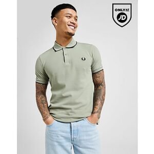 Fred Perry Twin Tipped Short Sleeve Polo Shirt Heren - Green- Heren, Green