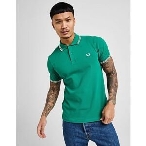 Fred Perry Twin Tipped Short Sleeve Polo Shirt Heren - Green- Heren, Green
