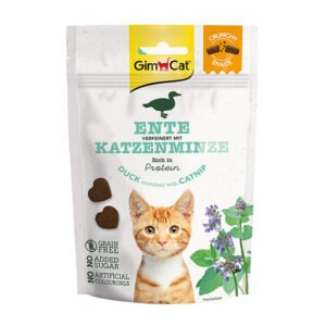 GimCat Crunchy Snacks Eend met Kattenkruid - Mix Kalkoen, Eend, Kip (140 g)