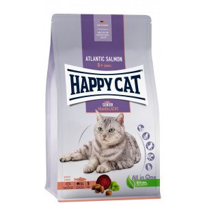 Happy Cat Senior Atlantik Lachs (met zalm) kattenvoer 2 x 4 kg