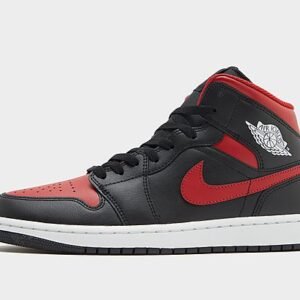 Jordan Air 1 Mid Heren - Black- Heren, Black