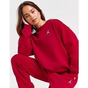 Jordan Brooklyn Crew Sweatshirt - Gym Red/White- Dames, Gym Red/White