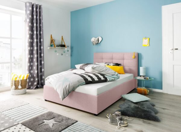 Lüttenhütt Gestoffeerd bed Endres met bedkist, naar keuze zonder matras/lattenbodem of incl. matras