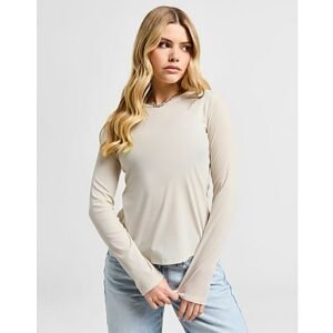 New Balance Linear Ribbed Long Sleeve Top - Cream- Dames, Cream
