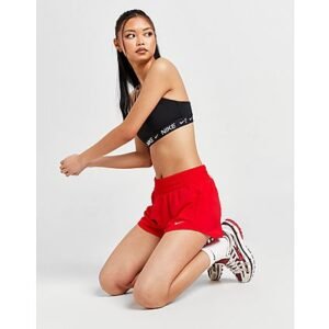 Nike Dri-FIT damesshorts met halfhoge taille en binnenbroekje (8 cm) One - University Red- Dames, University Red