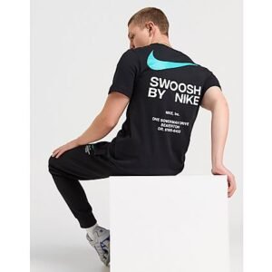 Nike Large Swoosh T-Shirt Heren - Black- Heren, Black