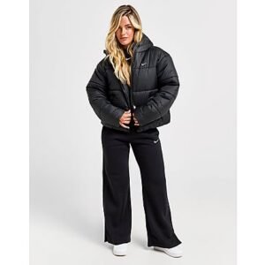 Nike Therma-FIT ruimvallend damesjack met capuchon Sportswear Classic Puffer - Black/White- Dames, Black/White