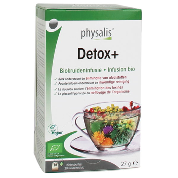Physalis Kruideninfusie Detox+ Bio - 20 theezakjes