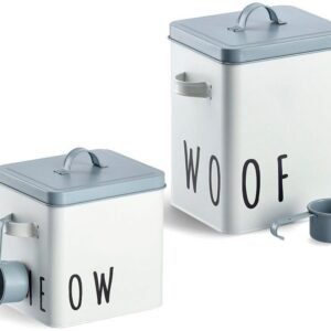 Zeller Present Voorraadbus Meow voor kattenvoer (2-delig)