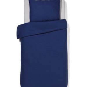 HEMA Dekbedovertrek 140x200/220cm Percal Donkerblauw (donkerblauw)
